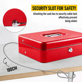 Lockable Metal Cash Box with 2 Keys, 4 Bill & 5 Coin Tray, Security Money Box with Anti-Loss Rope - Extra Image