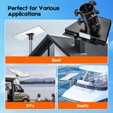 Pipe Adapter for Starlink Gen 3, Metal Mounting Connector for Starlink V3 Standard Dish to Wall/Pole Mount, Replacement Interface Bracket - 45-Degree Angle