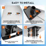Pipe Adapter for Starlink Gen 3, Metal Mounting Connector for Starlink V3 Standard Dish to Wall/Pole Mount, Replacement Interface Bracket - Low Angle