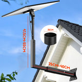 Long Arm Mount for Starlink Gen 3 Standard, Adjustable Telescoping Roof & Wall Bracket, 90°–180° Angle, 25–40cm Extension, Heavy-Duty Weather-Resistant - Front View
