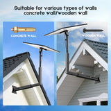 Long Arm Mount for Starlink Gen 3 Standard, Adjustable Telescoping Roof & Wall Bracket, 90°–180° Angle, 25–40cm Extension, Heavy-Duty Weather-Resistant - Side View