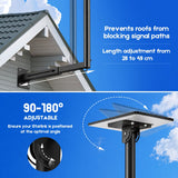 Starlink Mount for Gen 3 / Standard 4 / 4X, Adjustable Telescoping Wall & Roof Bracket, 360° Rotation & 0–90° Tilt, Heavy-Duty Manganese Steel - Close-Up Angle