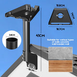 Roof & Wall Mount for Starlink Gen 3 Standard V3/4/4X, Adjustable 20° Tilt & 360° Swivel, Heavy-Duty Metal Bracket, Weather-Resistant Outdoor Mount - Front View