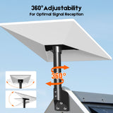 Roof & Wall Mount for Starlink Gen 3 Standard V3/4/4X, Adjustable 20° Tilt & 360° Swivel, Heavy-Duty Metal Bracket, Weather-Resistant Outdoor Mount - Rear View