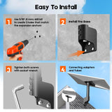 Roof & Wall Mount for Starlink Gen 3 Standard V3/4/4X, Adjustable 20° Tilt & 360° Swivel, Heavy-Duty Metal Bracket, Weather-Resistant Outdoor Mount - Close-Up Angle