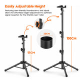 Tripod Mount for Starlink Gen 3, Adjustable Portable Ground Stand with 360° Rotation, 90° Tilt, Anti-Slip Feet & Ground Anchor for RV Camping Travel - Front View