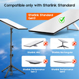 Tripod Mount for Starlink Gen 3, Adjustable Portable Ground Stand with 360° Rotation, 90° Tilt, Anti-Slip Feet & Ground Anchor for RV Camping Travel - Top-Down View