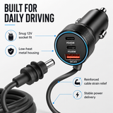 Aumerage Car Charger for Starlink Mini, DC Cable & Cigarette Adapter 3M | 3-in-1 12V-24V USB-C USB QC 3.0 + 45W/30W PD, 16AWG Waterproof  for Camping, RV & Off-Grid