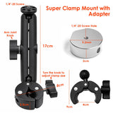 Pole Clamp for Starlink Mini, Adjustable Mount & Adapter Aluminum Alloy Pipe Adapter for 2024/2025/2026 Starlink Mini, RV/Yacht/Van/Camper/Boat - Front View