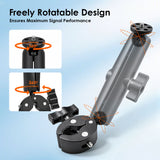 Pole Clamp for Starlink Mini, Adjustable Mount & Adapter Aluminum Alloy Pipe Adapter for 2024/2025/2026 Starlink Mini, RV/Yacht/Van/Camper/Boat - Rear View