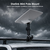 Pole Clamp for Starlink Mini, Adjustable Mount & Adapter Aluminum Alloy Pipe Adapter for 2024/2025/2026 Starlink Mini, RV/Yacht/Van/Camper/Boat - Low Angle