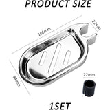 Shower Rod Soap Holder Shelf Dish Compatible with Oral-B Bathroom Draining Organizer - Front View