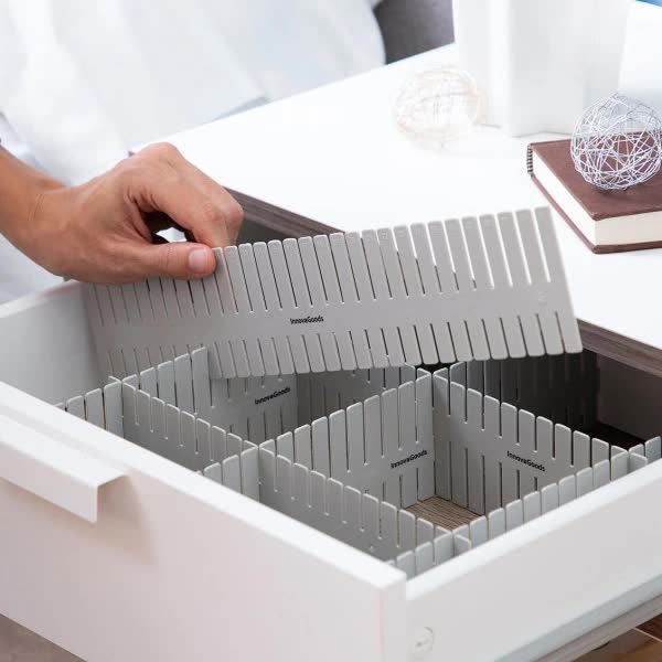 Customizable Drawer Dividers 16 Pack Gray Home Organization