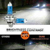10x H7 Halogen Bulbs 100W 8500K Xenon White 12V Car Lamps - Side View