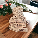 Jenga Block Tower Game for Couples - Rear View