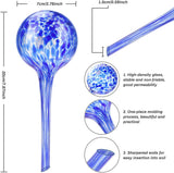 4 pcs Self-Watering Glass Plant Watering Balls - Front View