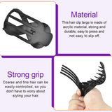 4pcs Matte French Style Hair Clips, Large Acrylic Hair Clips, Non-Slip Hair Clips, Thick Hair, Flat Hair Clips, Grip Hair Clips, Banana Barrette - Top-Down View
