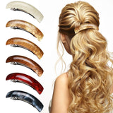 6 pcs Large French Hairpins Hair Clips for Women Retro Hair Accessories 6 Colors Classic Pattern