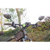 Bicycle Mirrors, [Upgraded Version] Two pcs HD Safety Glass Adjustable Rearview Mirrors for Mountain Bike, Adjustable Glass Rearview Mirror - 45-Degree Angle