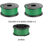 Green Trimmer Line Spool 2-Pack Compatible with Black \u0026 Decker GL7033 GL8033 GL9035 A6482 Grass Trimmer