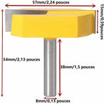 Router, Edge Router, 8mm Router, Bottom Cleaning Router, T-Slot Routers, 8x57mm Bottom, Yellow Blade, from DE