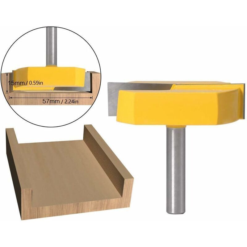 Router, Edge Router, 8mm Router, Bottom Cleaning Router, T-Slot Routers, 8x57mm Bottom, Yellow Blade, from DE