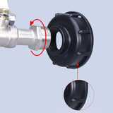 1000L Tank Faucet with Garden Hose Tap Adapter, S60X6 IBC Faucet Connector, Garden Faucet for Rainwater Harvester. Plastic 1\/2 - Side View