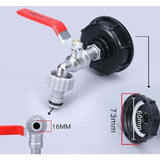 1000L Tank Faucet with Garden Hose Tap Adapter, S60X6 IBC Faucet Connector, Garden Faucet for Rainwater Harvester. Plastic 1\/2 - Top-Down View