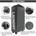 Gray Collapsible Laundry Hamper 22\