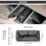 Gray Collapsible Laundry Hamper 22\ - Top-Down View
