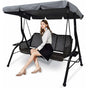 Replacement Cover for 3-Seater Garden Swing Waterproof UV Protection Gray Large
