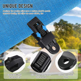 Heavy Duty Tarpaulin Clamps 15 Pieces Black for Tents Boat Covers - Side View