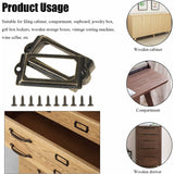 Metal label holder with screws for desk, bronze, 15 pcs, size 70x33mm - Top-Down View