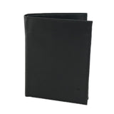 Spacious men's leather wallet with 12 card slots - Black