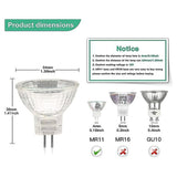 MR11 GU4 Halogen Bulbs 12V 20W Dimmable (12-Pack) for Ceiling Lighting - Top-Down View