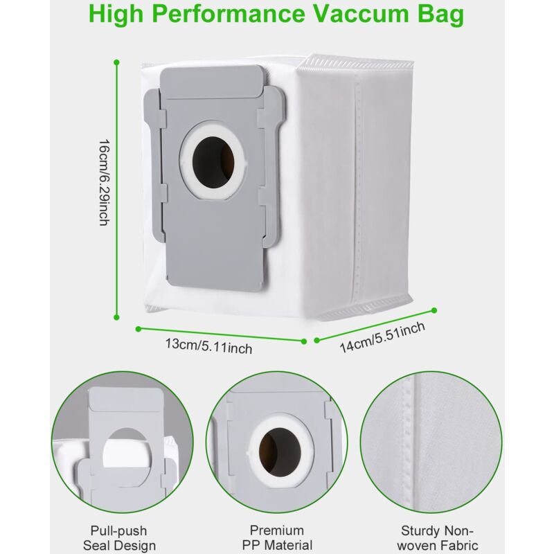 iRobot Roomba Clean Base Vacuum Bags 10-Pack Compatible with i3 i4 i6 i7 i8 j7 S9 E5 E6 E7