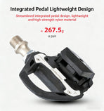 PROMEND bicycle clipless pedals, compatible with SHIMANO SPD-SL system