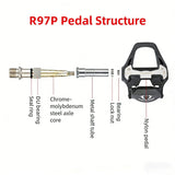 PROMEND bicycle clipless pedals, compatible with SHIMANO SPD-SL system - Rear View