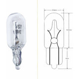 T6.5 Car Dashboard Bulb 10pcs, 3W 12V Indicator Light Compatible with Car Side Lights Accessories - Front View