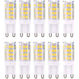 G9 LED Bulbs 10-Pack Warm White 3000K 5W Equivalent to 40W Halogen Bulbs 420 Lumen Non-Dimmable