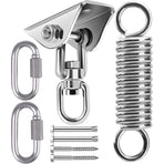 Stainless Steel Ceiling Mount Hanging Chair Spring Hook Kit, 360° Rotation, 450 kg Capacity