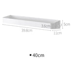 Set of 2 shower shelves, shower shelf without drilling, wall shelf with 6 removable hooks, for bathroom, kitchen, white