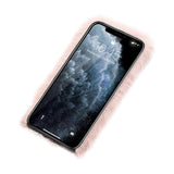 iPhone 12 Mini Fluffy Fur Pink Case, Compatible with iPhone 12 Mini, Soft Protective Mobile Phone Cover - Front View