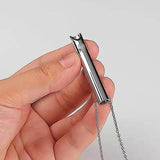 2pcs Breathing Necklace, Anxiety Necklace for Women, Stress Relief Mindful Breathing Necklace Stainless Steel for Meditation Relaxation Silver gold Silver gold - Side View