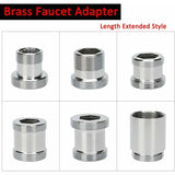 2 Pack Brass Faucet Adapter 22mm NPT Male to Male Aerator Connector Compatible with Sink Faucet Water Filter M24 to M22 - Top-Down View