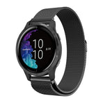 Garmin Venu 2 Venu 2S Venu SQ Compatible Stainless Steel Milanese Magnetic Bracelet Black