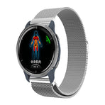 Garmin Venu 2 Venu 2S Venu SQ Compatible Stainless Steel Milanese Magnetic Bracelet Black