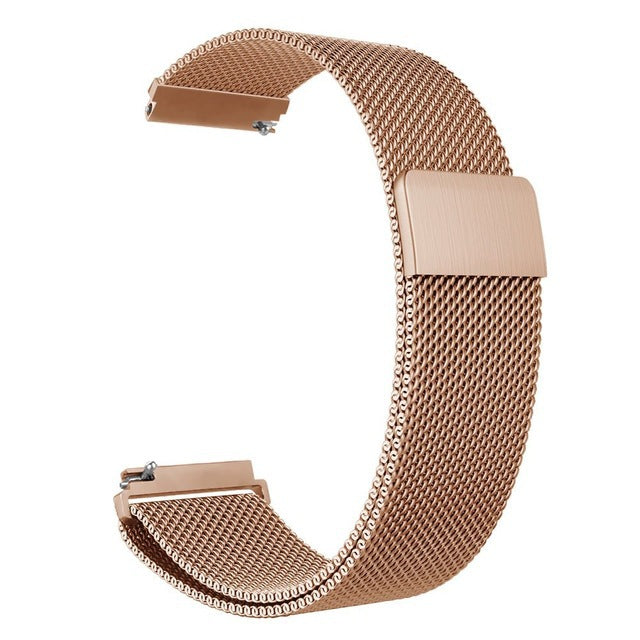 Garmin Venu 2 Venu 2S Venu SQ Compatible Stainless Steel Milanese Magnetic Bracelet Black