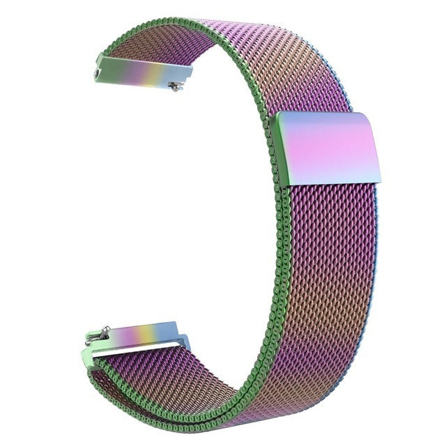 Garmin Venu 2 Venu 2S Venu SQ Compatible Stainless Steel Milanese Magnetic Bracelet Black