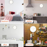 Minimalist Wall Clock (Silver), 30 cm (12 inches) Modern Silent Wall Clock, Silent Quartz Movement - 45-Degree Angle